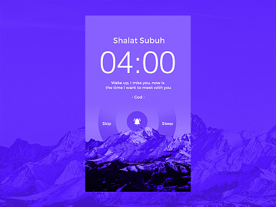 Ui Shalat Subuh alarm detail mobile pray purple ui ux