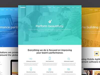 Maestro Website V5 color gradient marketing messaging website