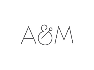 A & M ampersand branding fashion logo men menswear