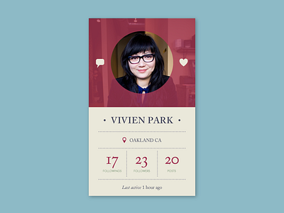 Profile - Daily UI 006 card cutout dailyui profile type