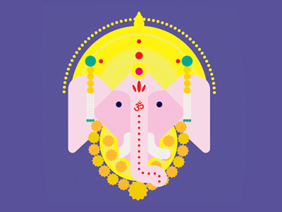 LORD GANESH art design gif graphic graphicdesign illustration illustrator infographic lordganesh motion