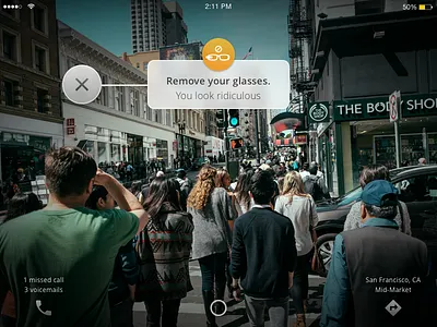 Daily UI #16 - Popup/Overlay augmented reality dailyui glasses overlay popup