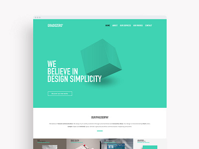 GRADOZERO Website design studio fresh color gradozero minimal portfolio ui ux visual web website