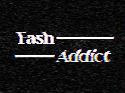 Distortion text branding distorted fashion rgb typography