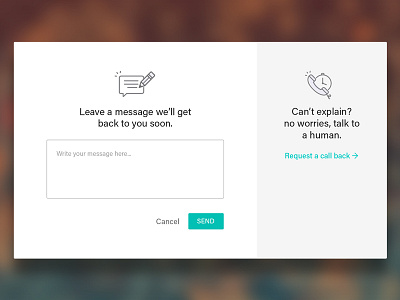 Talk to a human... app call contact design help illustration popup query ui