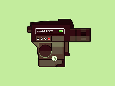 Camera Illustration camera illustration retro single8 super8 tech vector