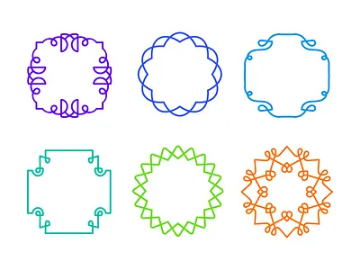 Emblems frames emblem frames geometric vector