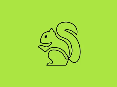 Appreciate the One-Lined Squirrels animal black contour green lime green line one liners day outline squirrel squirrel appreciation day