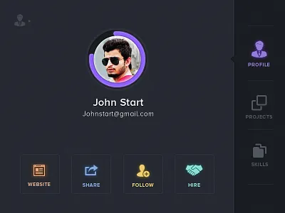User Detail application designer flat metro style mobile profile template ui user interface user skills ux website