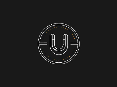 Luckybet bet circle clean dots horseshoe lines logo logotype monogram outline