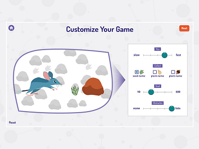 Game Customization Screen educational game design kids ui ux