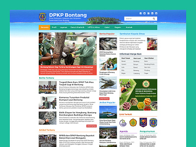 Marine & Fisheries Department bootstrap flat goverment grid home landing magazine news sea themes web website