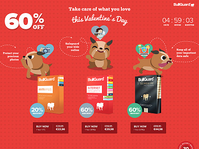 Valentine's Day landing page antivirus landingpage valentines