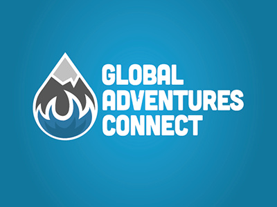 Global Adventures Connect Logo blue design font graphic icon illustrator ireland logo northern