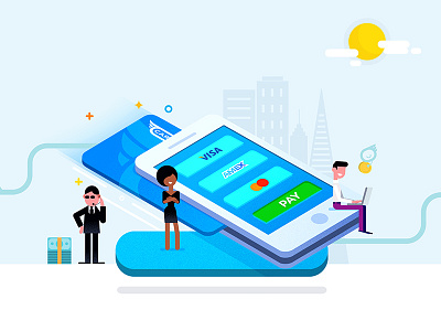 Illustrations-Slider Detail checkout finance illustration ozan payment web design