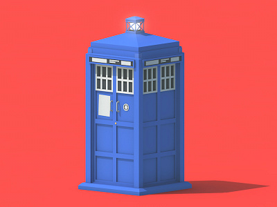 Time & Space c4d cinema4d colors drwho illustration lowpoly render tardis