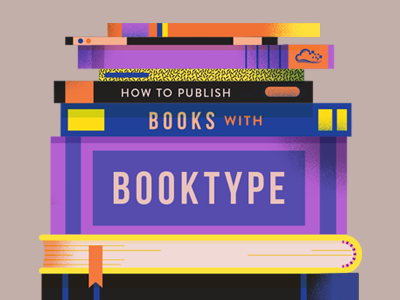 Booktype book illustration stack texture