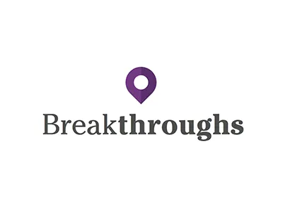 Breakthoughs logo design design logo purple