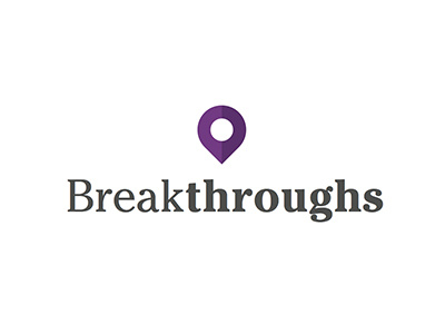 Breakthoughs logo design design logo purple
