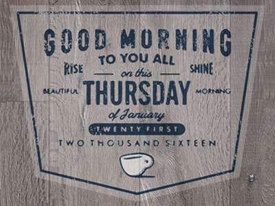 Morning morning retro texture twentyonecreative type typography