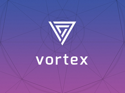 Vortex branding financial geometric gradient identity logo tech triangle