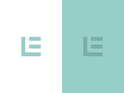 LE Monogram branding design e font icon l letter logo mark monogram typography vector