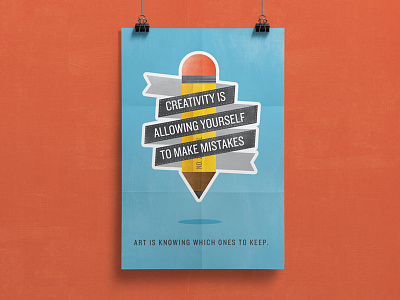 C R E A T I V I T Y art creativity illustration pencil poster quote simple
