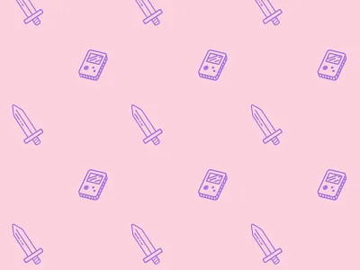 Youtube Rewind Gaming Pattern 8bit background gameboy gaming icons illustration pattern repeating sword youtube