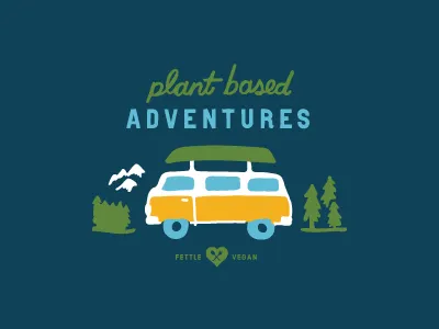 Plant based Adventures adventure branding camp fettle vegan hand drawn icons illustration lettering outdoors plant based typography vegan