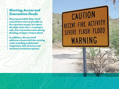 Canyon brochure contour lines layout texture typography