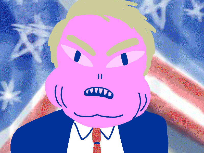 American Oddity 2d animation david bowie donald trump loop