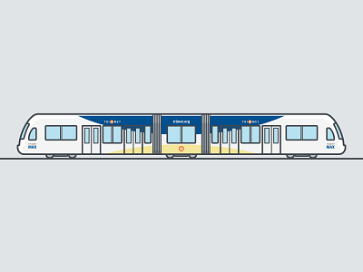 TriMet MAX "Type 5" Light Rail Vehicle icon light rail livery oregon portland transit transportation trimet