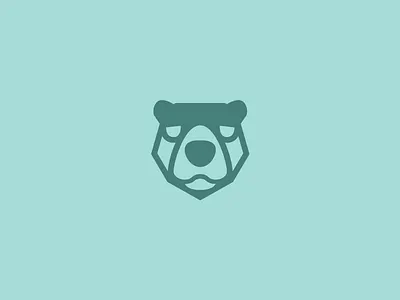 BEAR animal bear design head icon illustration jorge logo mark ros