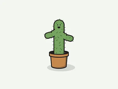 National Hugging Day cactus hug illustration national hugging day pot prickly smile