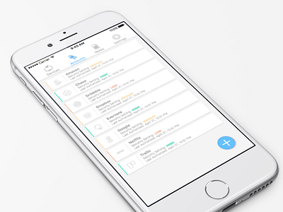 Accounts View concept ios iphone mobile ui wip