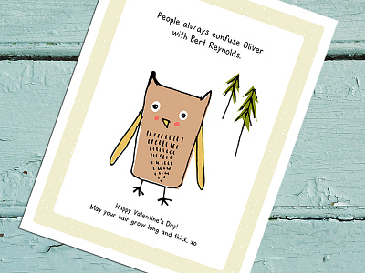 People Always Confuse Oliver and Bert Reynolds owl sketch valentines day woodland