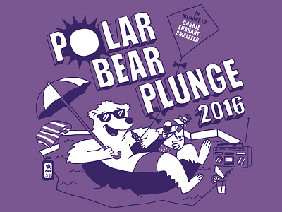 Special Olympics Polar Bear Plunge drawing fun illustration lettering typography