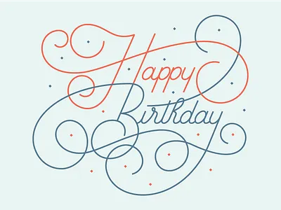 More letters swirling together bday dance flourish font hand drawn happy birthday letter practice stationery swirl typography vintage