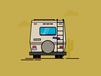 Road Trip camper dessert icon illustration road rv vector