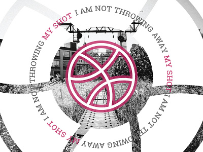 "I am not throwing away my shot" debut dribbble hamilton philadelphia photography pink roboto slab