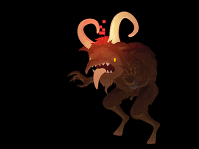 Devil animation character design gif illustration video game