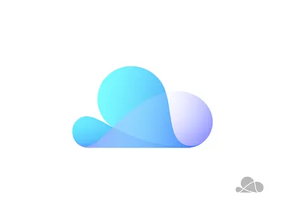 Cloud mark cloud layers logo mark storage