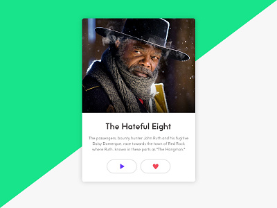 The Hateful Eight card film movie simple