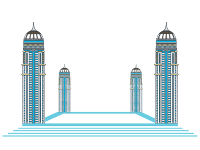 Art architecture blue illustration open peace