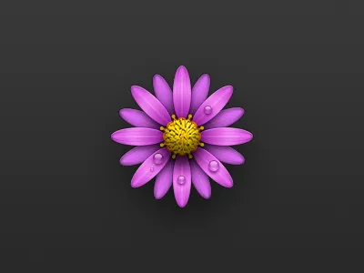 Flower icon android drop flower icon purple yellow