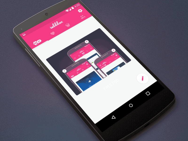 Inbbbox - Android navigation android floating button inbbbox inbox material prototype ui
