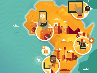 tech in africa africa commerce map maps tech vector