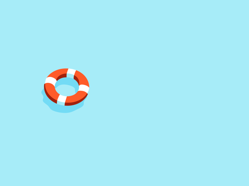 Lazy lifebelt after effects buoy gif illustration life belt motion water