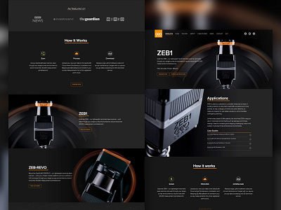 Geoslam client work dark design layout orange technology ui web web design wordpress