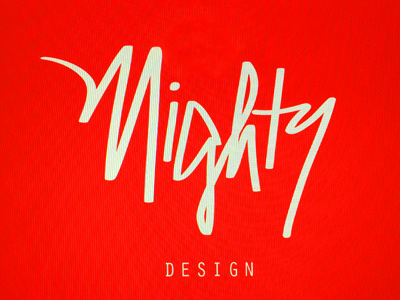 Mighty Design Logo brand branding handdrawn logo red screenshot type typography wip